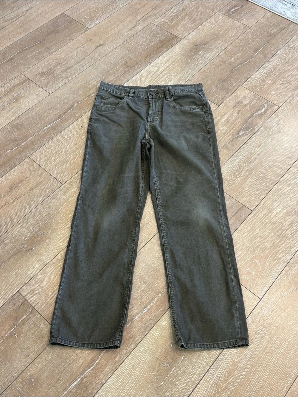 Tommy Bahama Classic Fit Corduroy Pants Olive Green Gray 35x30